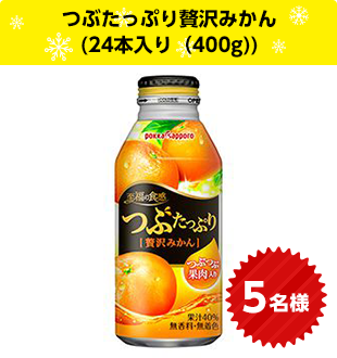 つぶたっぷり贅沢みかん (24本入り（400g))　5名様